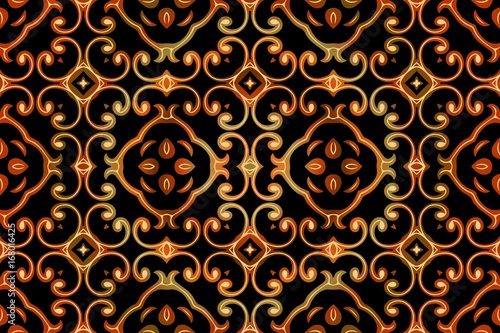 Geometric color seamless pattern. Vector repeating texture, line art. Abstract background.