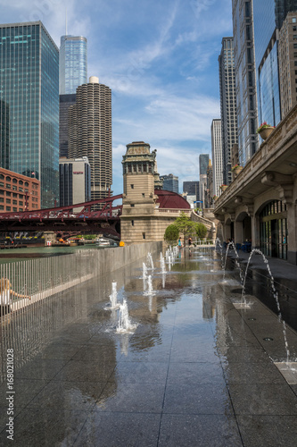 riverwalk  Speibrunnen  chicago  Illinois
