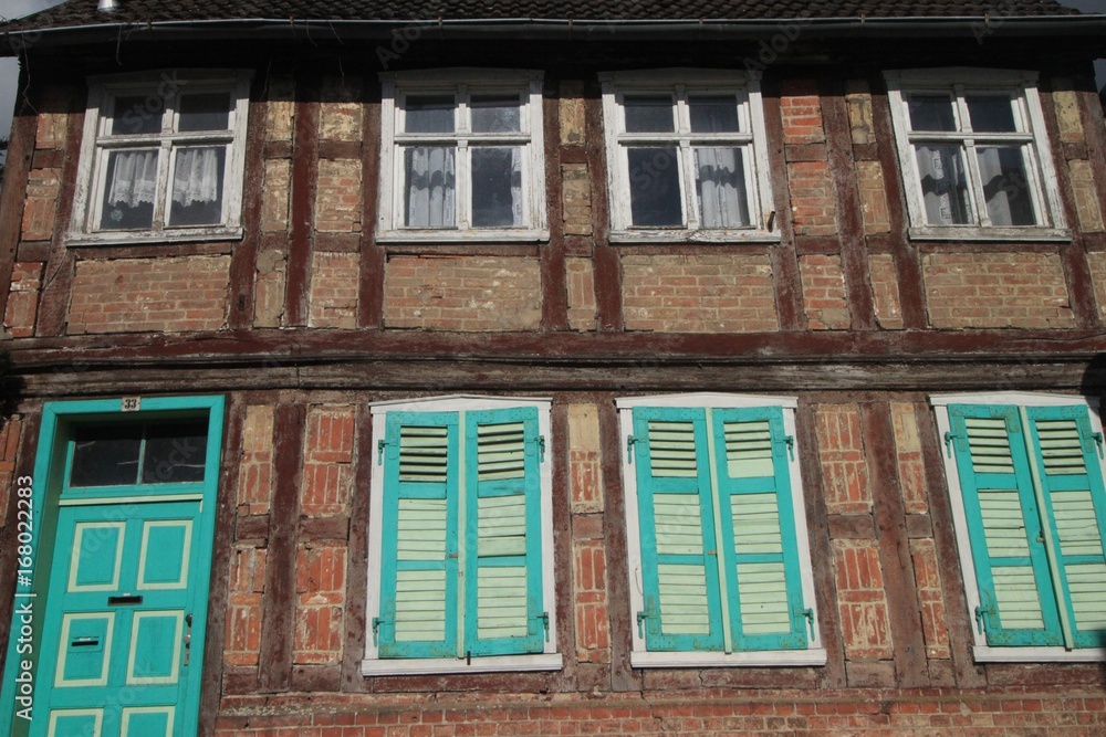 Obraz premium Fachwerkhaus in der Altstadt von Wittenberge