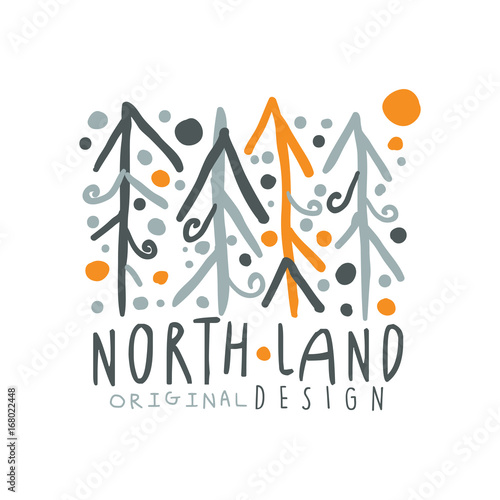 Northern logo template original design, badge for northern travel, sport, holiday, adventure