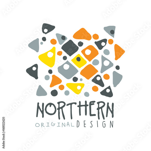 Northern logo template original design, badge for northern travel, sport, holiday, adventure
