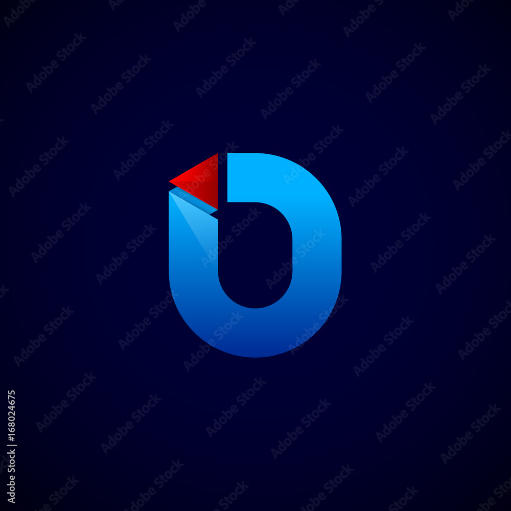Letter O with Modern glossy and Triangle logo, Arrow and forward, Vector abstract origami, Digital, Technology, Media logotype Letter O with Modern glossy and Triangle logo, Arrow and forward, Vector abstract origami, Digital, Technology, Media logotype