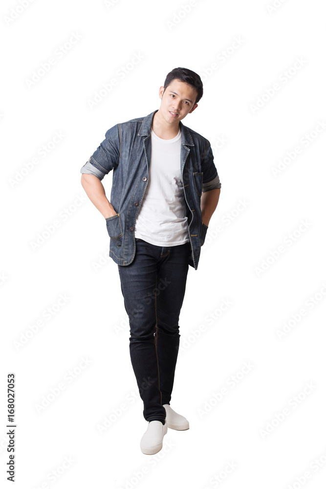Portrait of Asian Man Isolated and Background With Gesture Sign Portrait of Asian Man Isolated and Background With Gesture Sign