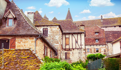 Carennac. Toiture en lauze. Lot. Occitanie