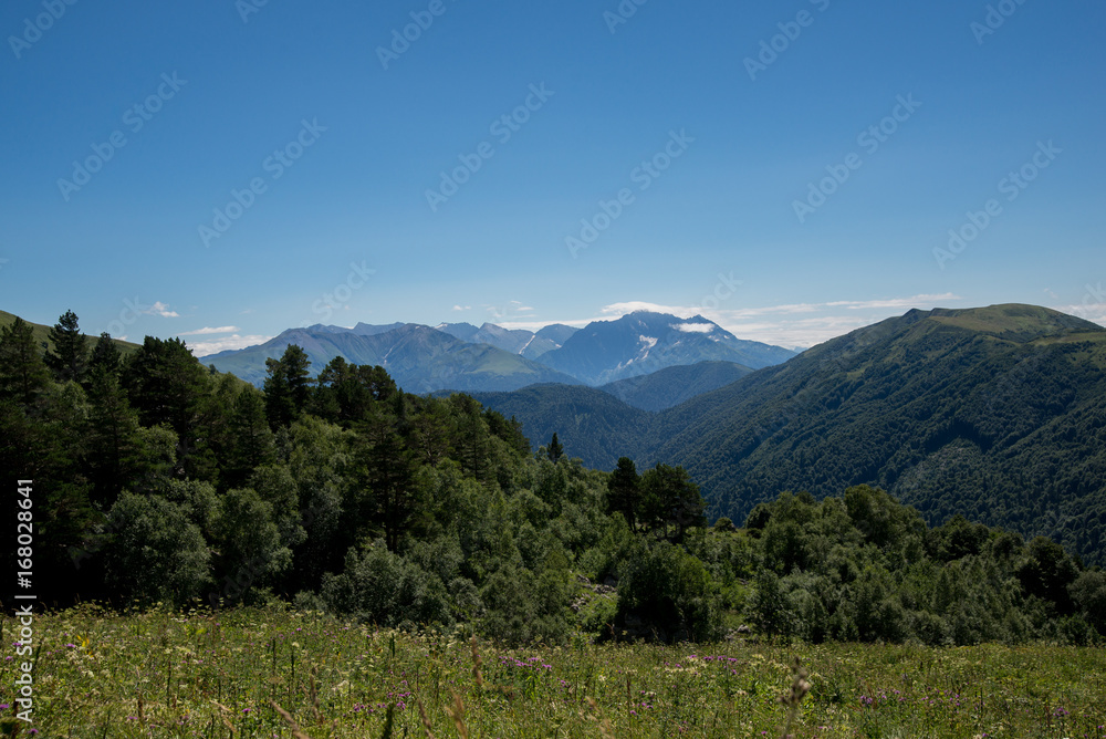 Majestic mountain landscapes of the Caucasian reserve