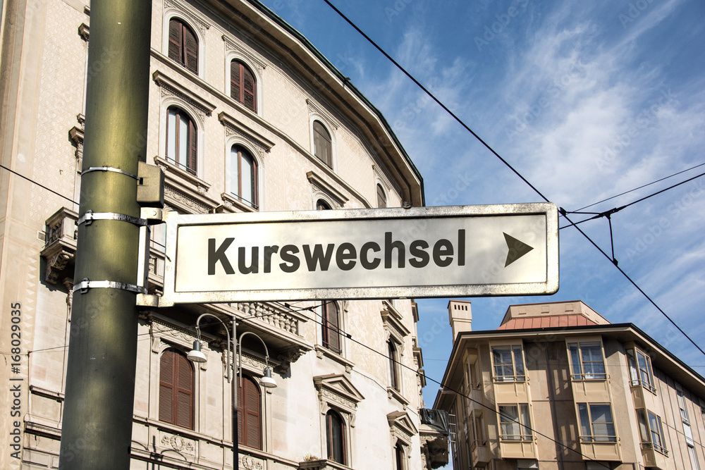 Schild 242 - Kurswechsel