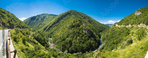 Beautiful mountain panorama in the Balkans on a summer day