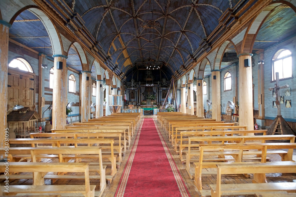 Church of Santa Maria de Loreto at Achao, Quinchao Island, Chile