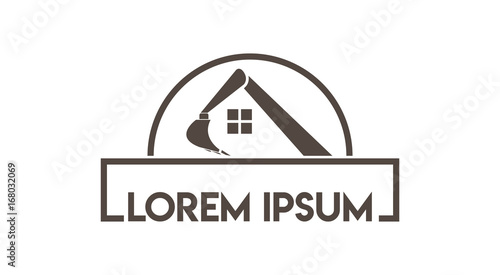 The excavator cup depicting a roof at home
