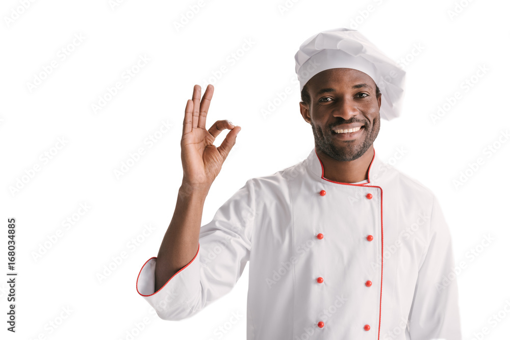 chef showing okay sign