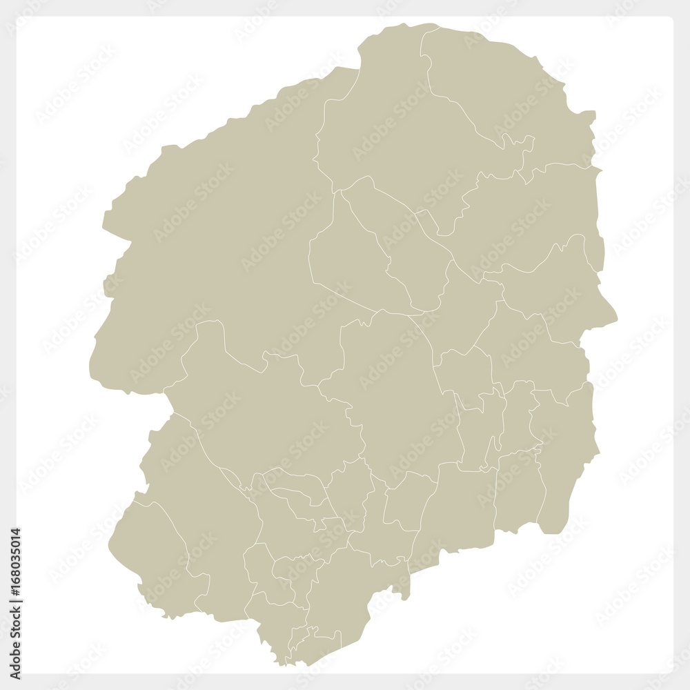 Obraz premium 栃木県の地図