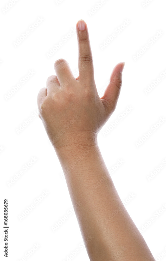 female hands touch or click to something female hands touch or click to something