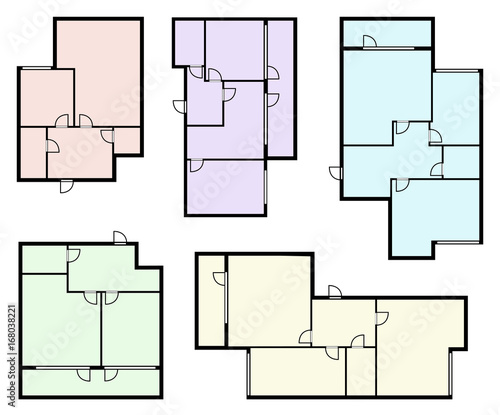 Architectural apartment project vector