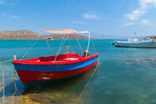 Fishing boats at the coast of Crete, Greece