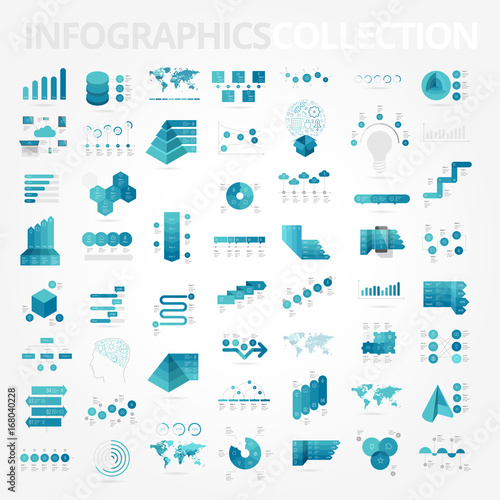 Infographics design elements collection