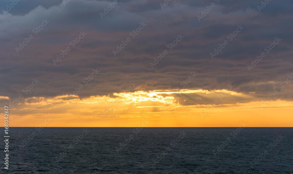 sunset over the baltic sea