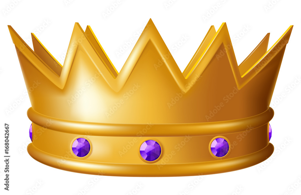 purple and gold crown clipart