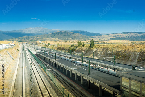 Obraz na płótnie Segovia-Guiomar railway station in Spain w salonie