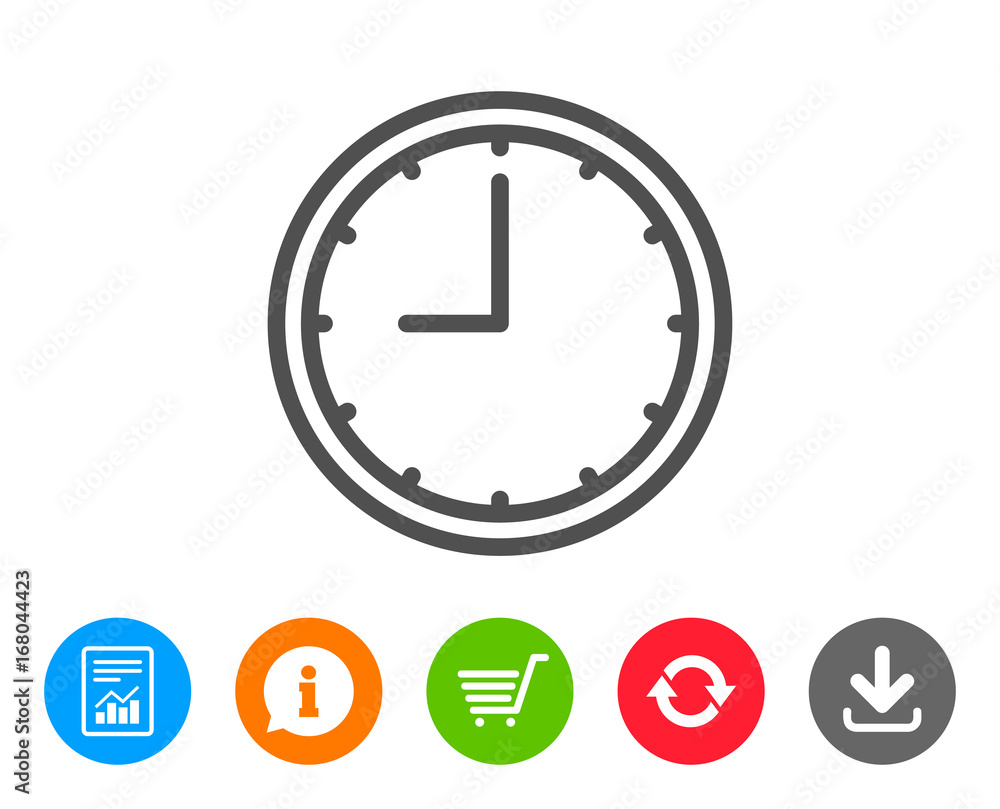 Clock line icon. Time or Watch sign. Clock line icon. Time or Watch sign.