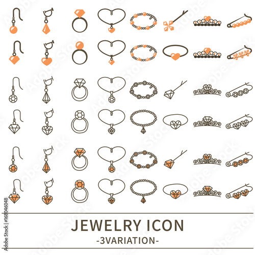 ジュエリー　アイコン　セット