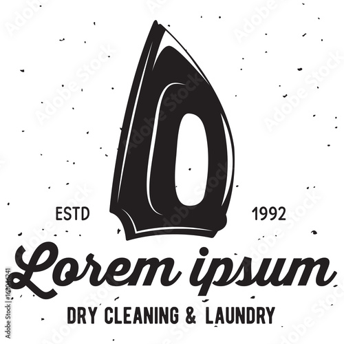 Vector laundry logo emblem, design element. logotype template and badge.