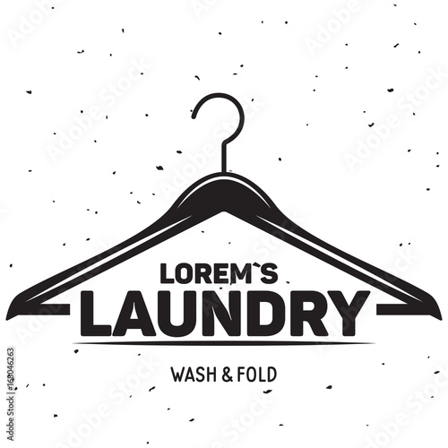 Vector laundry logo emblem, design element. logotype template and badge.