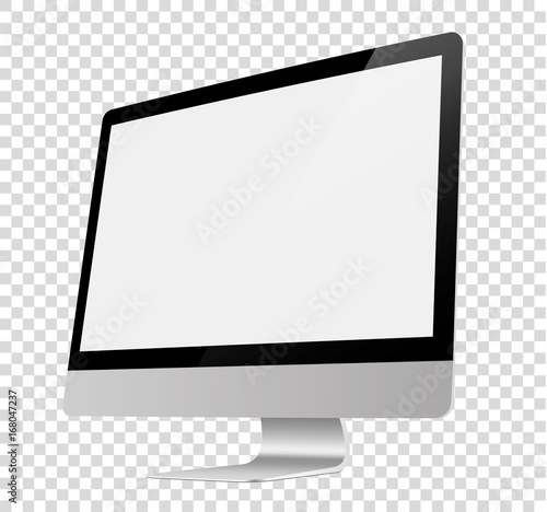 Screen computer monitor. Computer display isolated on white background - stock vector. photo