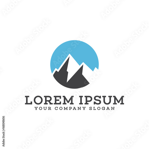 mountain logo design concept template