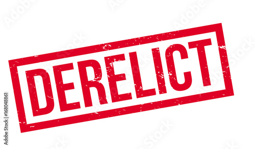 Derelict rubber stamp. Grunge design with dust scratches. Effects can be easily removed for a clean, crisp look. Color is easily changed.