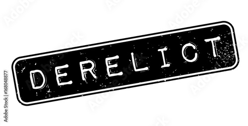 Derelict rubber stamp. Grunge design with dust scratches. Effects can be easily removed for a clean, crisp look. Color is easily changed.