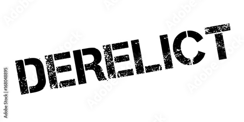 Derelict rubber stamp. Grunge design with dust scratches. Effects can be easily removed for a clean, crisp look. Color is easily changed.