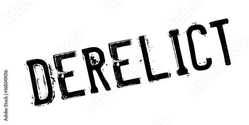 Derelict rubber stamp. Grunge design with dust scratches. Effects can be easily removed for a clean, crisp look. Color is easily changed.