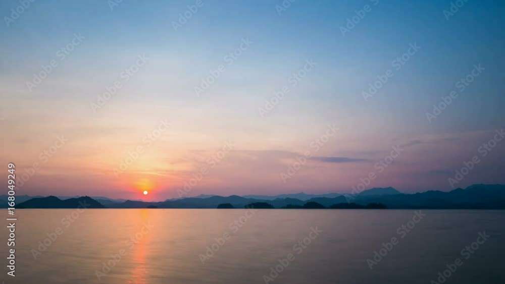 time lapse of hangzhou thousand island lake in sunset, China
time lapse of hangzhou thousand island lake in sunset, China
