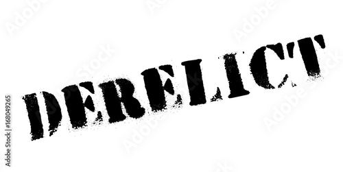 Derelict rubber stamp. Grunge design with dust scratches. Effects can be easily removed for a clean, crisp look. Color is easily changed.