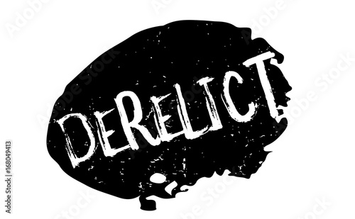 Derelict rubber stamp. Grunge design with dust scratches. Effects can be easily removed for a clean, crisp look. Color is easily changed.