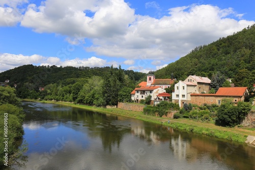 Countryside along River Berounka, central Bohemia, Czech Republic © Kajano