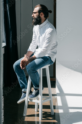 handsome bearded young man