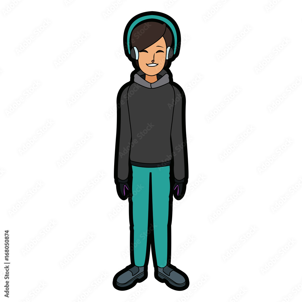 snowboarder girl winter clothes with goggles and earmuffs vector illustration snowboarder girl winter clothes with goggles and earmuffs vector illustration