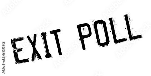 Exit Poll rubber stamp. Grunge design with dust scratches. Effects can be easily removed for a clean, crisp look. Color is easily changed.