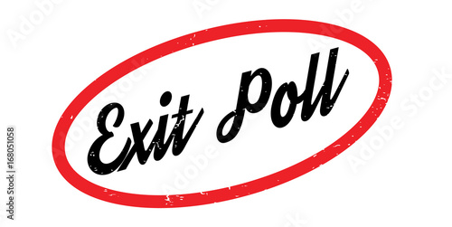 Exit Poll rubber stamp. Grunge design with dust scratches. Effects can be easily removed for a clean, crisp look. Color is easily changed.