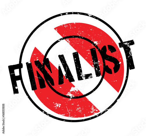 Finalist rubber stamp. Grunge design with dust scratches. Effects can be easily removed for a clean, crisp look. Color is easily changed.
