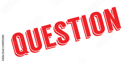 Question rubber stamp. Grunge design with dust scratches. Effects can be easily removed for a clean, crisp look. Color is easily changed.
