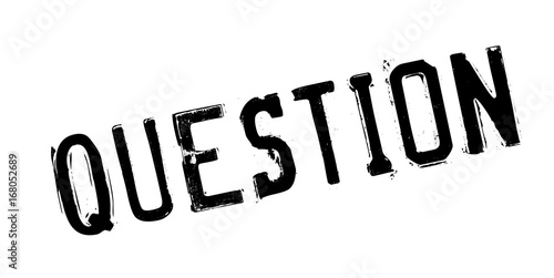 Question rubber stamp. Grunge design with dust scratches. Effects can be easily removed for a clean, crisp look. Color is easily changed.