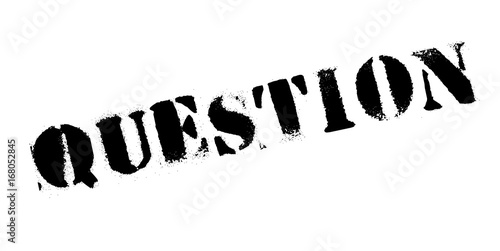 Question rubber stamp. Grunge design with dust scratches. Effects can be easily removed for a clean, crisp look. Color is easily changed.