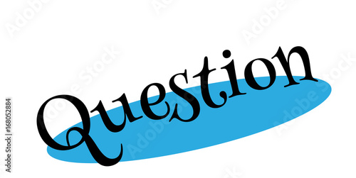 Question rubber stamp. Grunge design with dust scratches. Effects can be easily removed for a clean, crisp look. Color is easily changed.