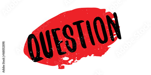 Question rubber stamp. Grunge design with dust scratches. Effects can be easily removed for a clean, crisp look. Color is easily changed.