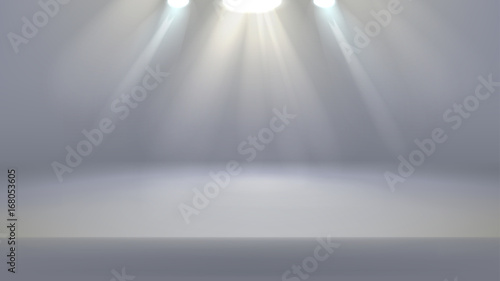 Gray empty studio room background with lighting