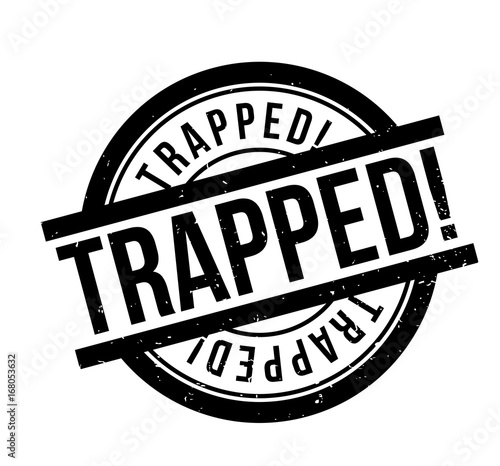 Trapped rubber stamp. Grunge design with dust scratches. Effects can be easily removed for a clean, crisp look. Color is easily changed.