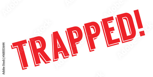 Trapped rubber stamp. Grunge design with dust scratches. Effects can be easily removed for a clean, crisp look. Color is easily changed.