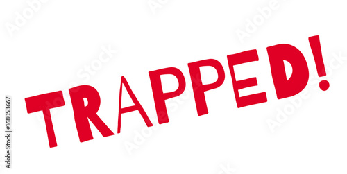 Trapped rubber stamp. Grunge design with dust scratches. Effects can be easily removed for a clean, crisp look. Color is easily changed.